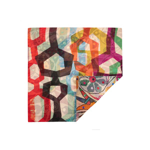 Talking Walls ava carousel double face square scarf carousel