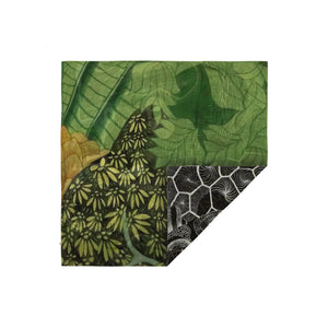 Talking Walls ava jungle buffalo double face square scarf