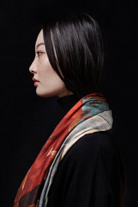 Talking Walls ava senso-ji double face square scarf senso-ji