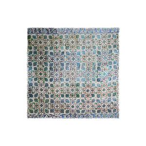 Talking Walls ela cobalt single face square scarf cobalt