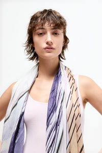 Talking Walls ela purple haze single face square scarf purple haze