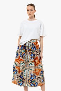 Talking Walls juju Midi Skirt talavera mexicana