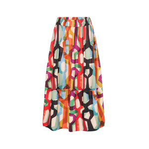 Talking Walls juju carousel A-line midi skirt carousel