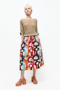 Talking Walls juju carousel A-line midi skirt carousel