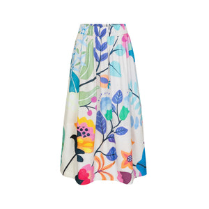 Talking Walls juju colibri A-line midi skirt colibri