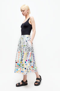 Talking Walls juju pantone A-line midi skirt pantone