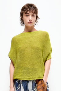 Talking Walls juliette green banana relaxed jumper green banana