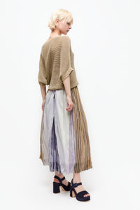 Talking Walls lily purple haze pleated long skirt