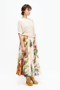 Talking Walls lily vienna spring pleated long skirt vienna spring