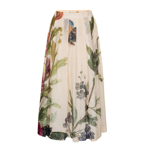 Talking Walls lily vienna spring pleated long skirt vienna spring