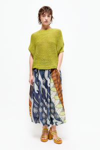 Talking Walls lily waves pleated long skirt waves