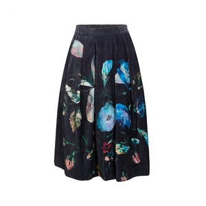 Talking Walls nona pearl flowers Midi Skirt pearl flowers