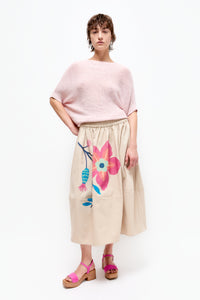 Talking Walls zaza rosy A-line midi skirt rosy