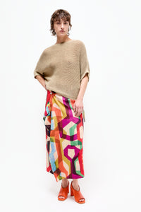 Talking Walls zoé carousel Midi double sided, reversible wrap skirt carousel