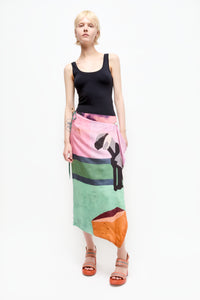 Talking Walls zoé muse Midi double sided, reversible wrap skirt muse