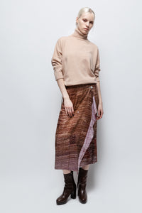 Talking Walls zoé straw midi double sided reversible wrap skirt straw pinkroom