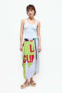 Talking Walls zoé why? Midi double sided, reversible wrap skirt why?